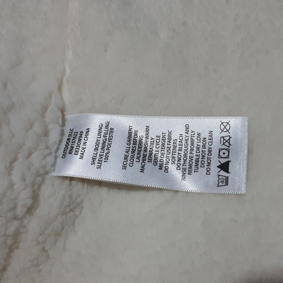 Eddie Bauer Light Pink and Gray Hooded Puffer Jacket Size 12-14 - Picture 3 of 13